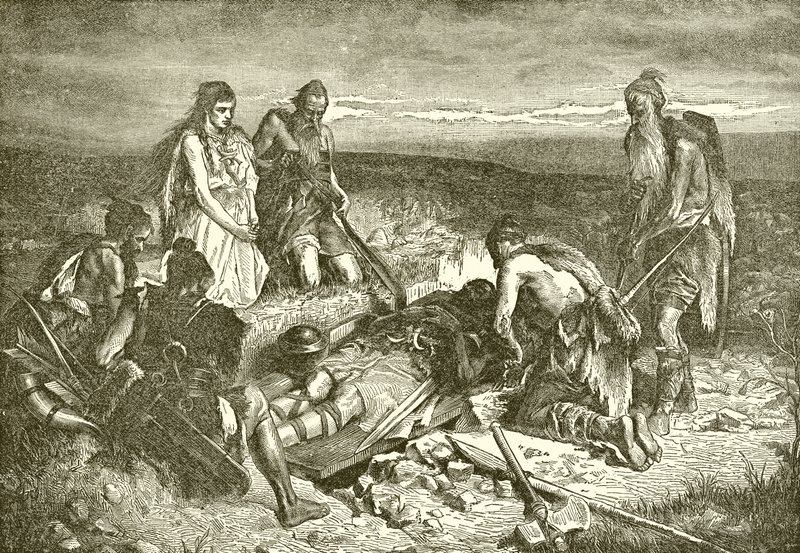 Sepoltura di un capo fenicio sulla costa americana da English School