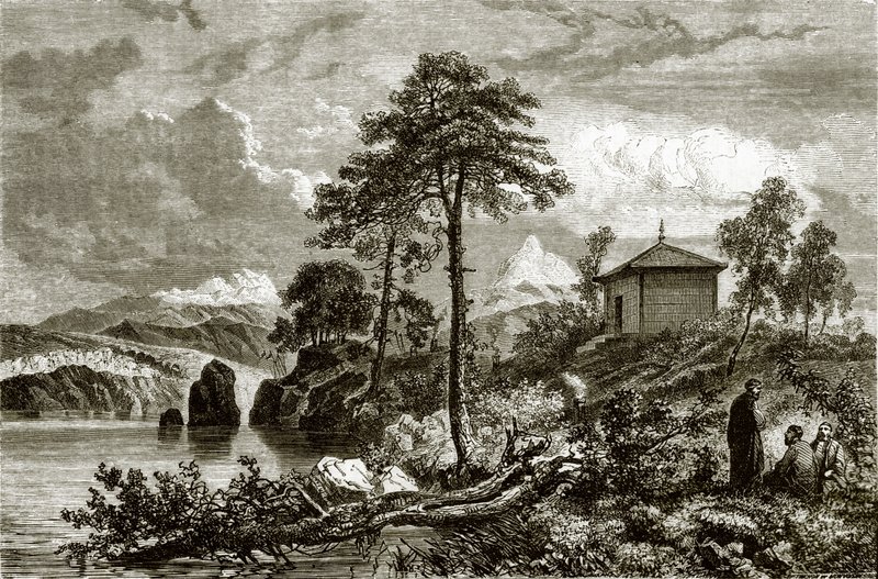 Tempio buriato sul lago Ikeugun, Mongolia da English School