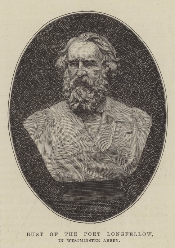 Busto del poeta Longfellow, nell