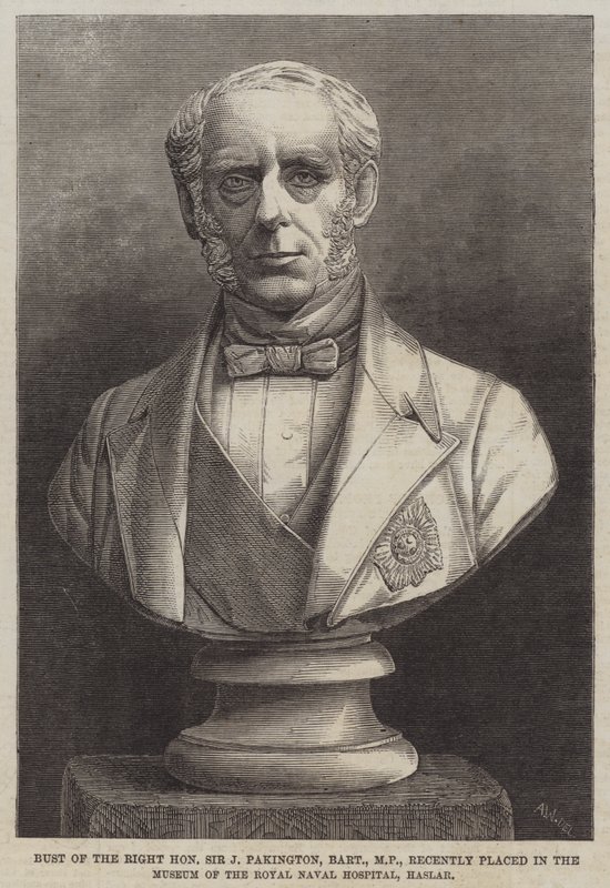 Busto del Diritto Onorevole Sir J Pakington, Barone, MP, recentemente collocato nel Museo dell