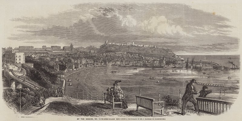 Al mare, Baia di Scarborough (incisione) da English School