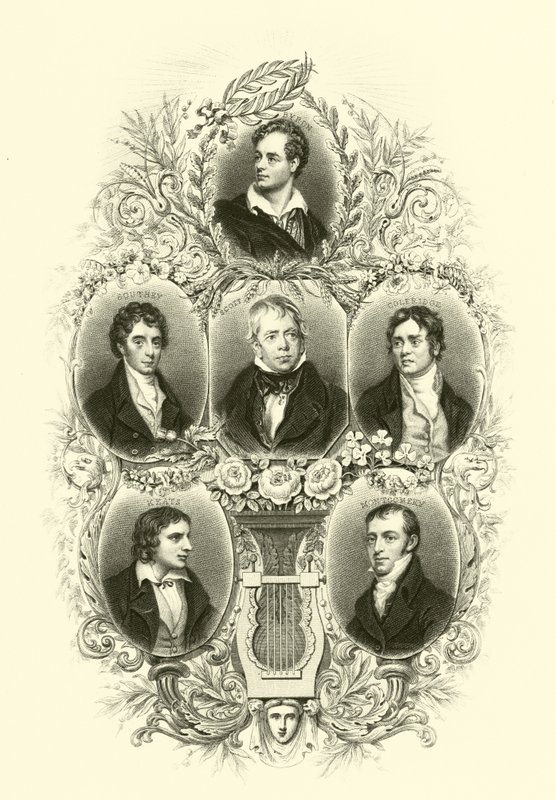 Byron, Southey, Scott, Coleridge, Keats, Montgomery da English School