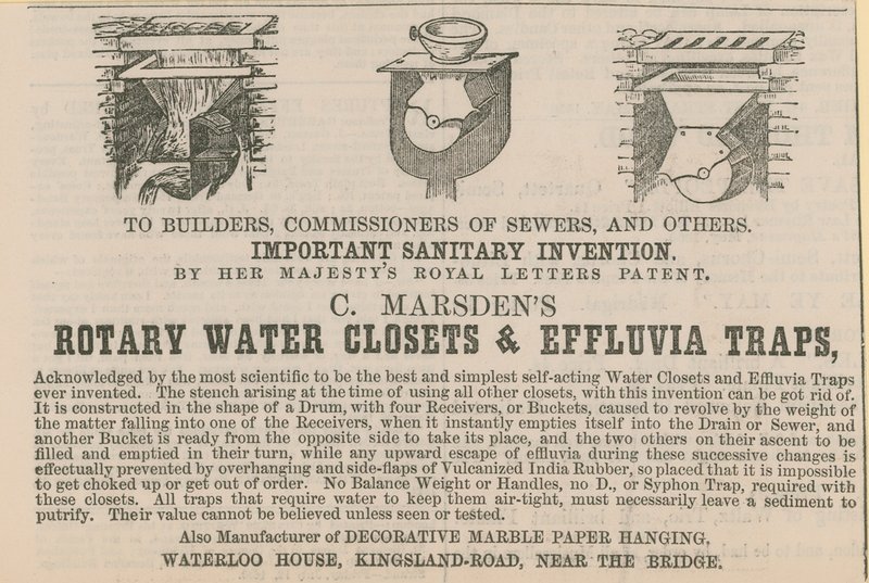 Rotary Water Closets e Effluvia Traps di C Marsden da English School