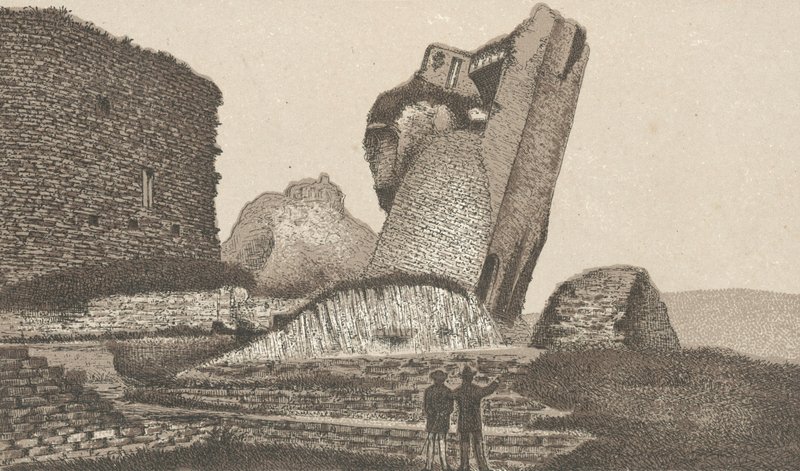 Castello di Caerphilly, torre pendente da English School