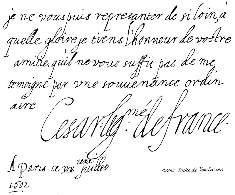 Caesar, Duca di Vendôme da English School