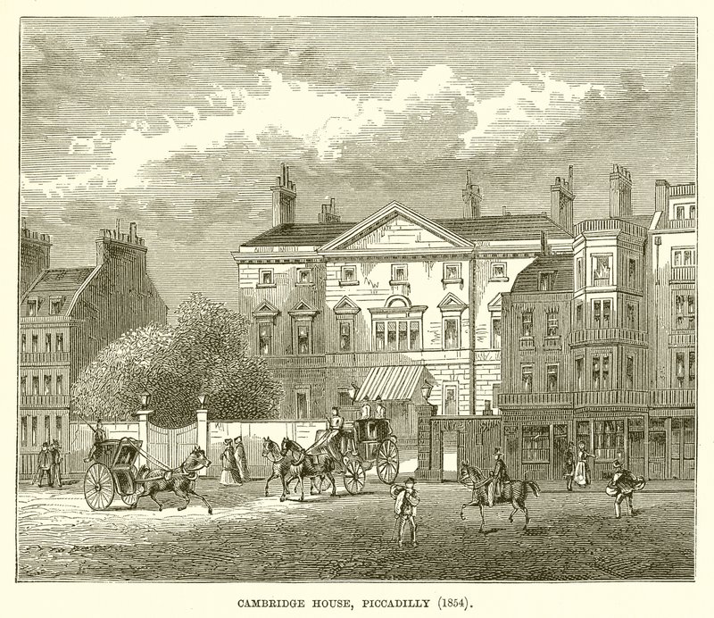 Cambridge House, Piccadilly (1854) da English School