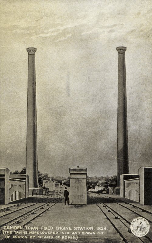 Stazione del Motore Fisso di Camden Town, 1838 da English School