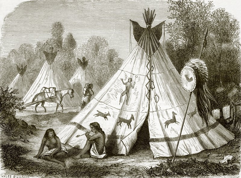 Campo di indiani Comanche da English School