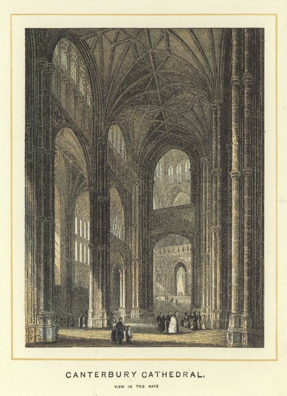 Cattedrale di Canterbury, vista nella navata da English School