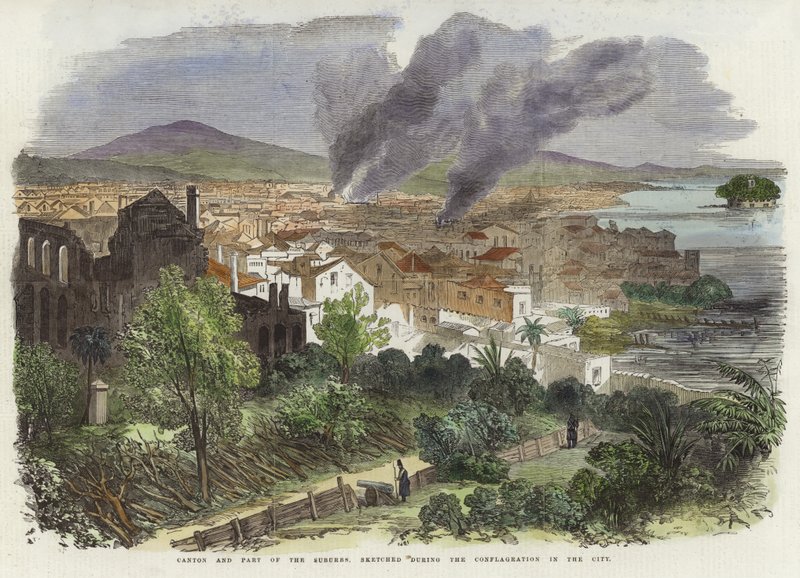 Canton e parte dei sobborghi, disegnati durante l