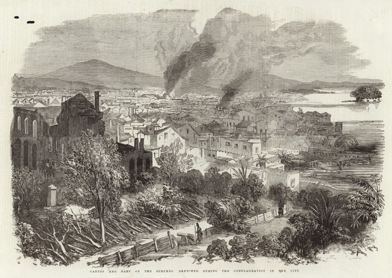 Canton e parte dei sobborghi, disegnati durante l