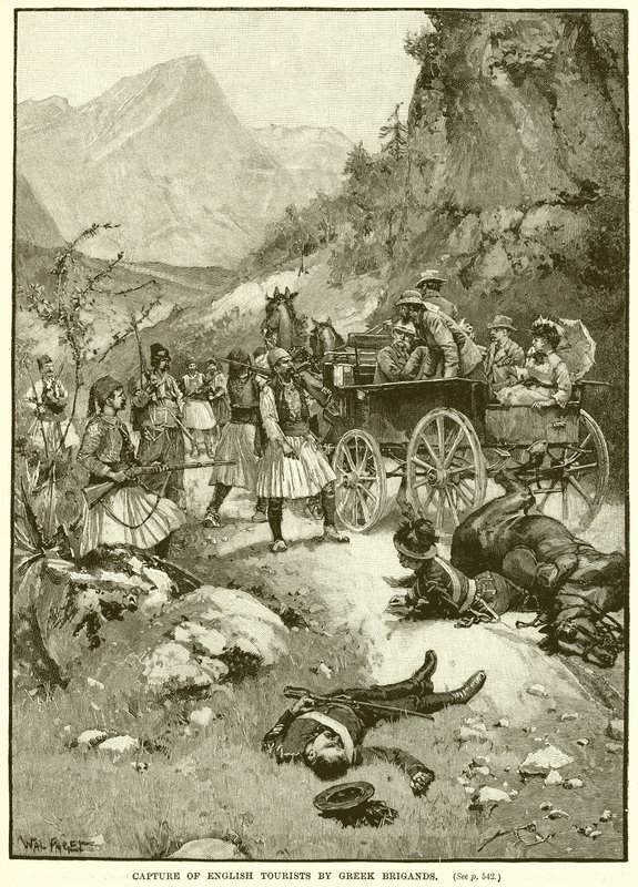 Cattura di turisti inglesi da parte di briganti greci da English School