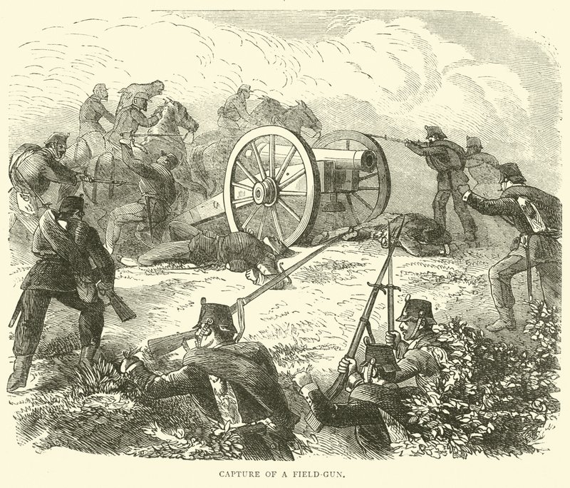Cattura di un cannone da campo da English School
