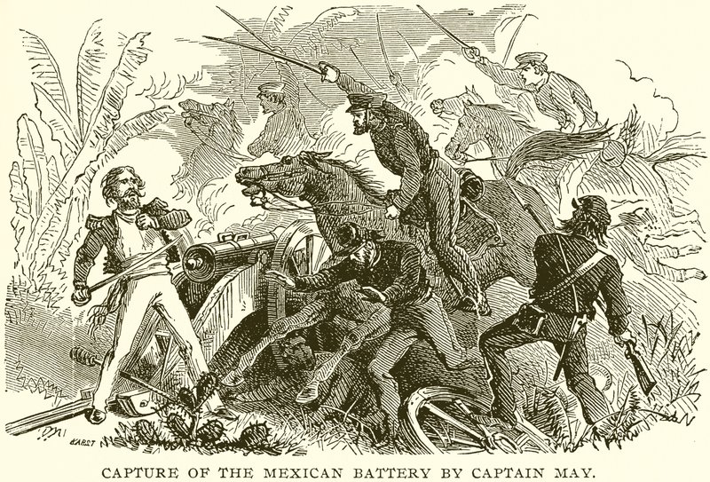 Cattura della batteria messicana da parte del capitano May da English School