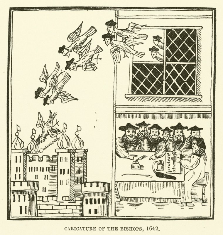 Caricatura dei vescovi, 1642 da English School