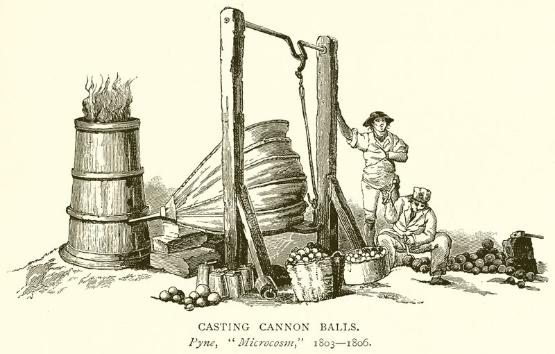 Fusione di palle di cannone da English School