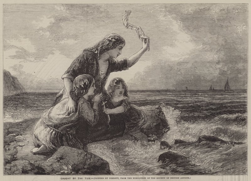 Catturato dalla marea (incisione) da English School