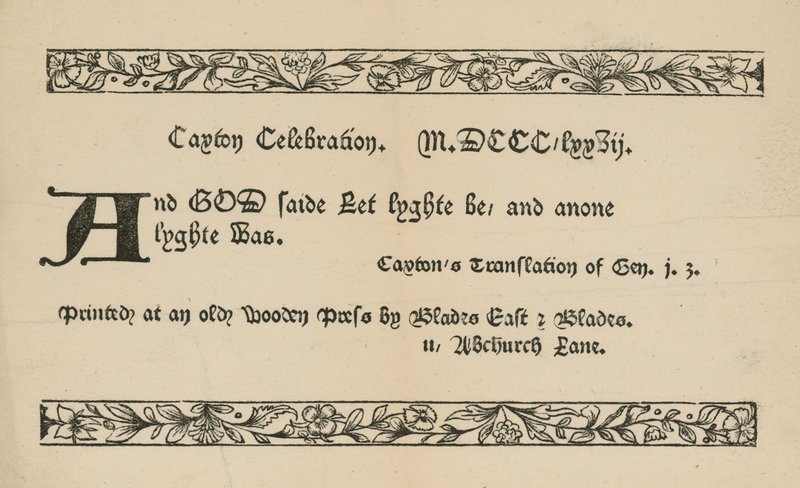 Celebrazione di Caxton da English School