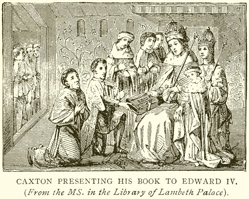 Caxton Presenta il suo Libro a Edoardo IV da English School