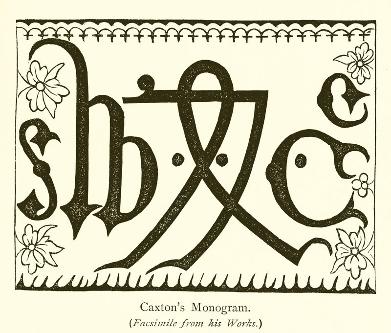 Monogramma di Caxton da English School