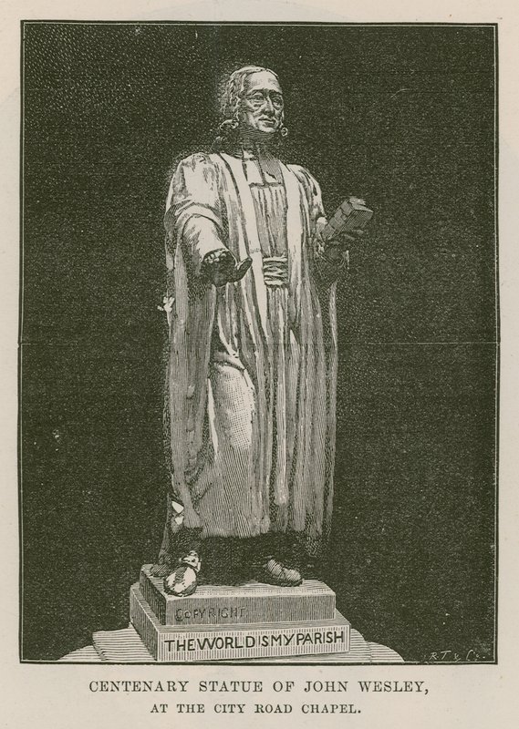 Statua del centenario di John Wesley da English School