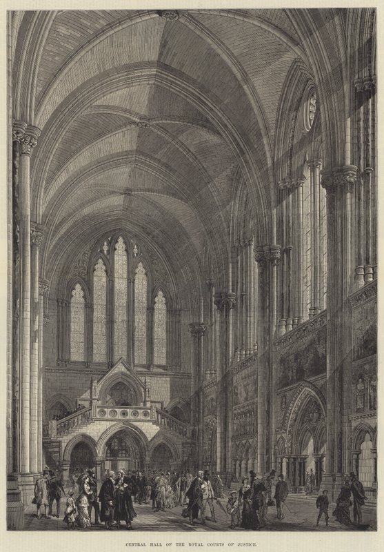Sala centrale della Royal Courts of Justice da English School