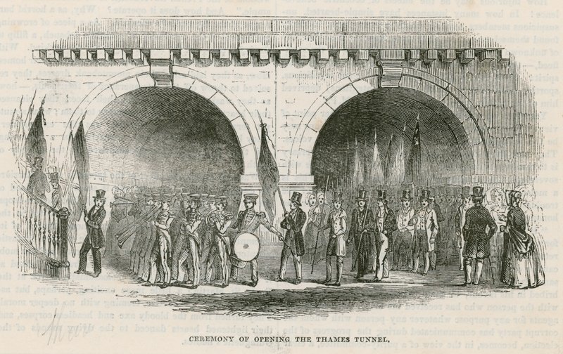 Cerimonia di apertura del tunnel del Tamigi da English School