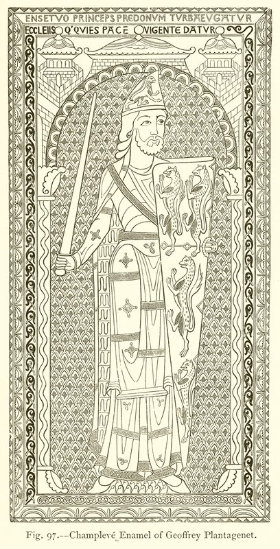 Smaltatura champlevé di Geoffrey Plantagenet da English School