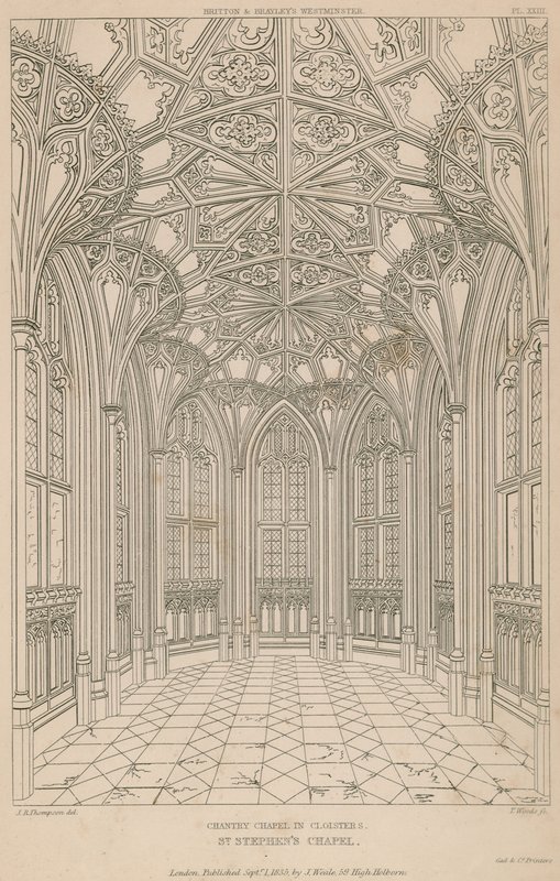 Cappella del Chantry nei Chiostri, Cappella di San Stefano, Palazzo di Westminster da English School