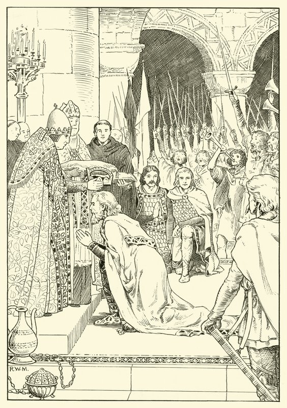Carlo Magno incoronato a San Pietro da English School