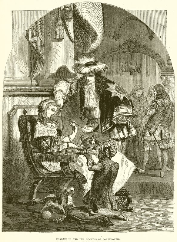 Carlo II e la duchessa di Portsmouth da English School