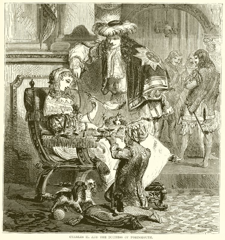 Carlo II e la Duchessa di Portsmouth da English School