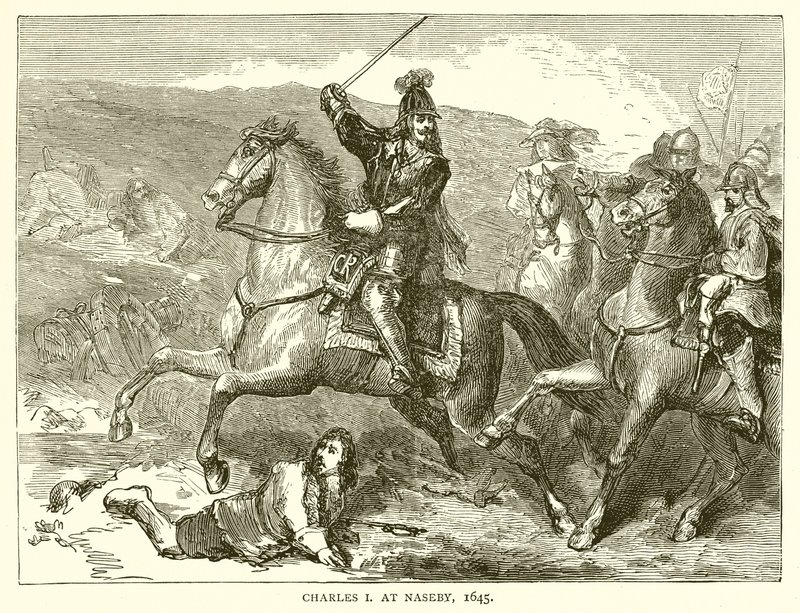 Carlo I a Naseby, 1645 da English School