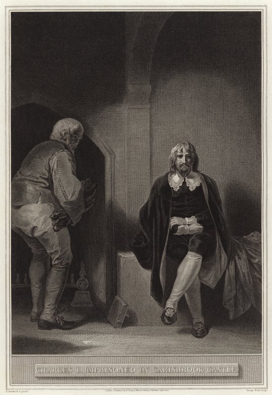 Carlo I imprigionato nel castello di Carisbrook da English School