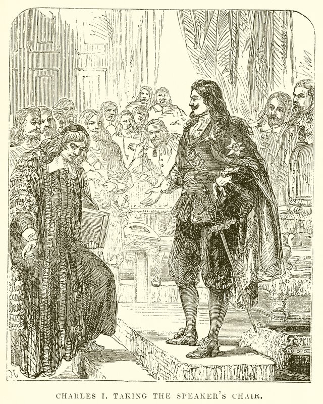 Carlo I che Prende la Sedia del Presidente da English School