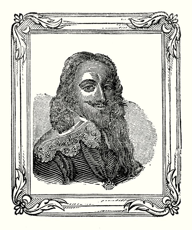 Carlo I nacque nel 1600, incoronato nel 1625 e decapitato nel 1649 (incisione) da English School