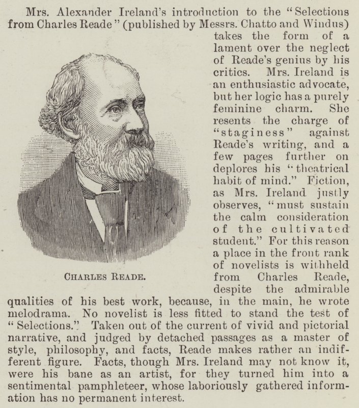 Charles Reade da English School