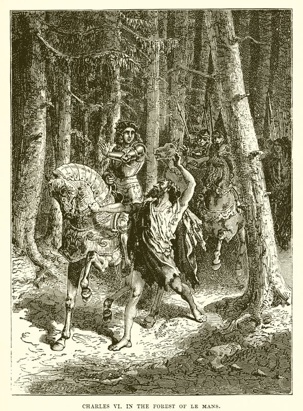 Carlo VI nella foresta di Le Mans da English School