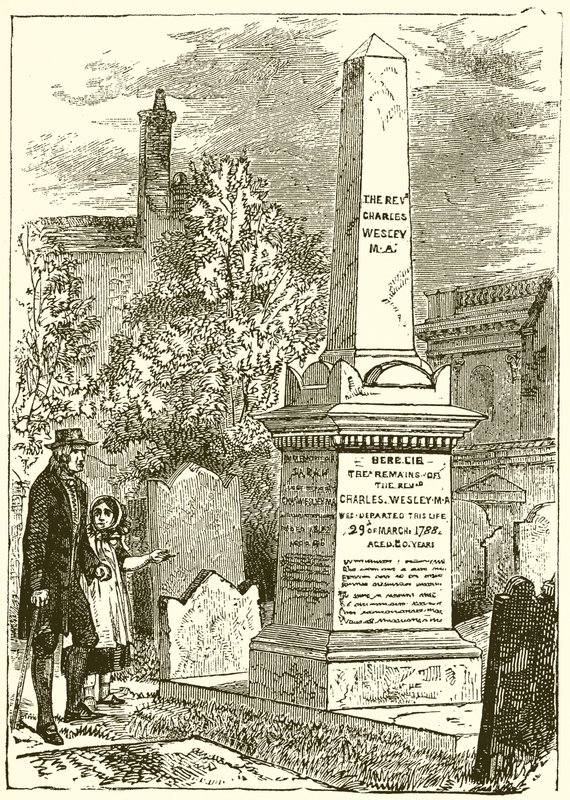 Charles Wesley, Lapide (incisione) da English School