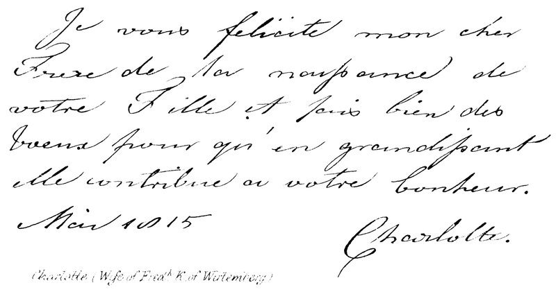 Charlotte, (Moglie di Fredk K di Wirtemberg) da English School