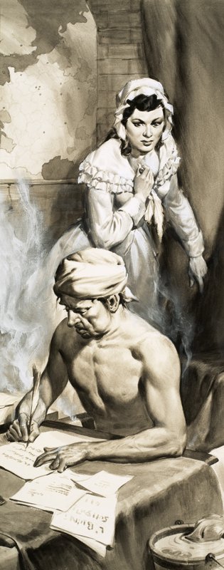 Charlotte Corday in procinto di assassinare Jean Paul Marat da English School