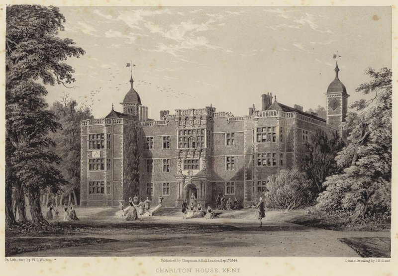 Charlton House, Kent (incisione) da English School