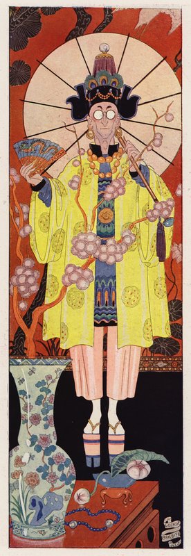 Chevalier de Villeclos in costume cinese da English School