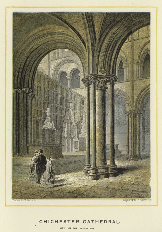 Cattedrale di Chichester, vista nel presbiterio da English School