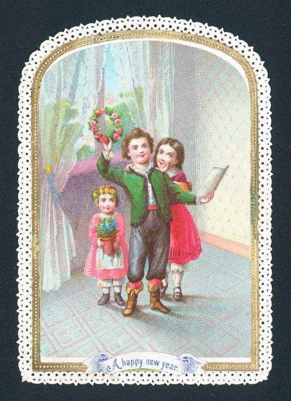 Bambini con ghirlanda e fiori da English School
