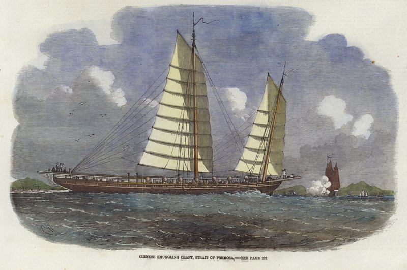 Imbarcazione di contrabbando cinese, Stretto di Formosa da English School