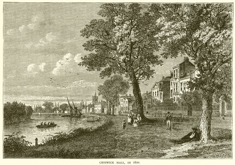 Chiswick Mall, nel 1820 da English School