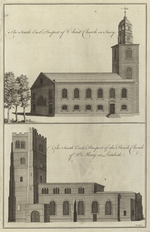 Christ Church, Surrey e Chiesa parrocchiale di St Mary a Lambeth da English School