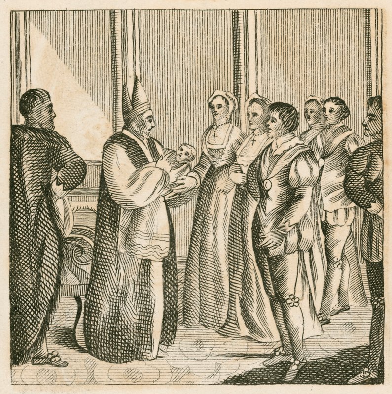 Battesimo della Principessa Elisabetta, figlia di Re Enrico VIII da English School