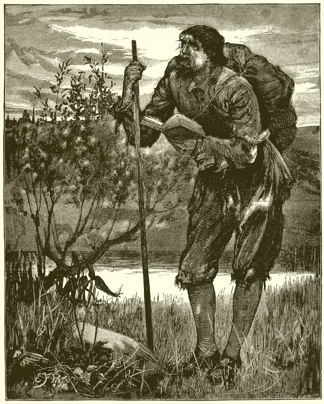 Cristiano visto da Bunyan nel suo sogno. Ho visto un uomo vestito di stracci da English School